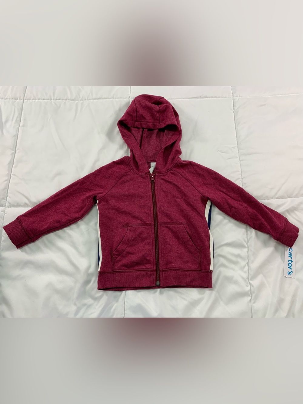 New carters zip up hoodie size 24M